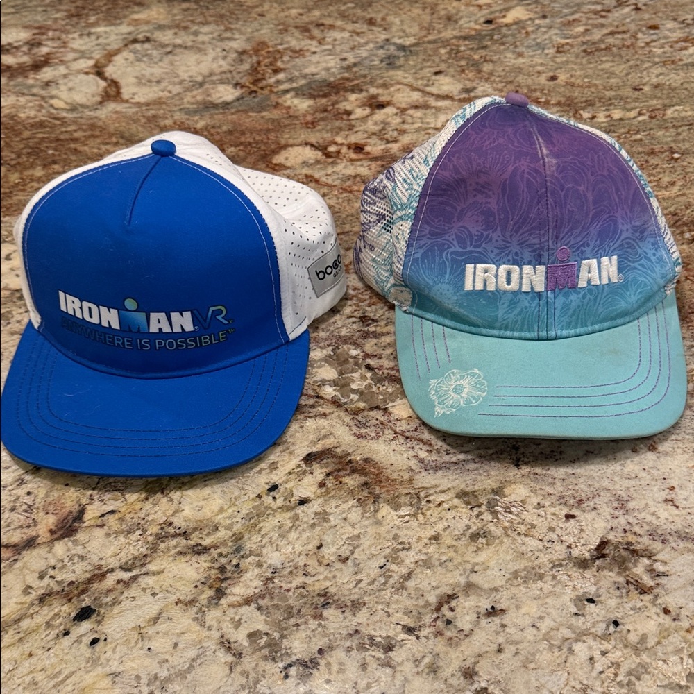 Ironman Blue and Purple Women's Cap Set